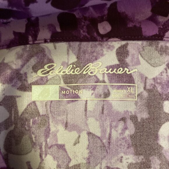 Eddie Bauer "Motion" XL w/Multi-Color Print Long Sleeve Full-Zip Track Jacket - Picture 4 of 5